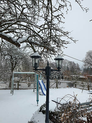 garten im winter